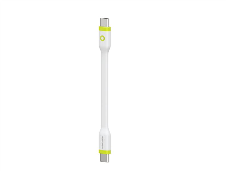 Cablu pentru incarcare si transfer de date Mobile Origin Compact, 2x USB-C, 60W, 10 cm, Alb (iPhone 17 Pro Max, COMC-USBC-WHT) by www.silkase.ro